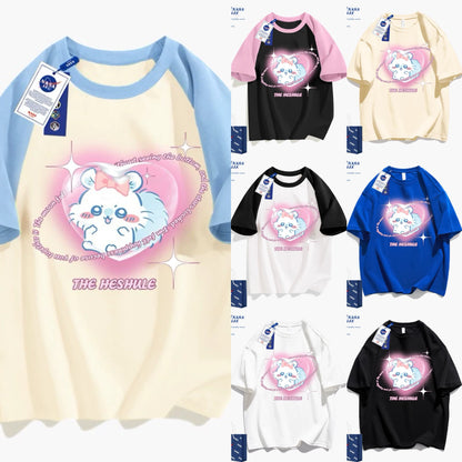 Japanese Cartoon ChiiKawa Casual Style T-Shirt Series | Smile Momonga - Kawaii Fashion Items