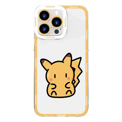 Japan Cartoon Pokemon Simple Cute Drawing | Pikachu Gible Bulbasaur Squirtle Snoriax Psyduck Jigglypuff Charmander- iPhone Case PLUS SE2 XS XR X 11 12 13 14 15 16 16e 17 17e Pro Promax 12mini 13mini