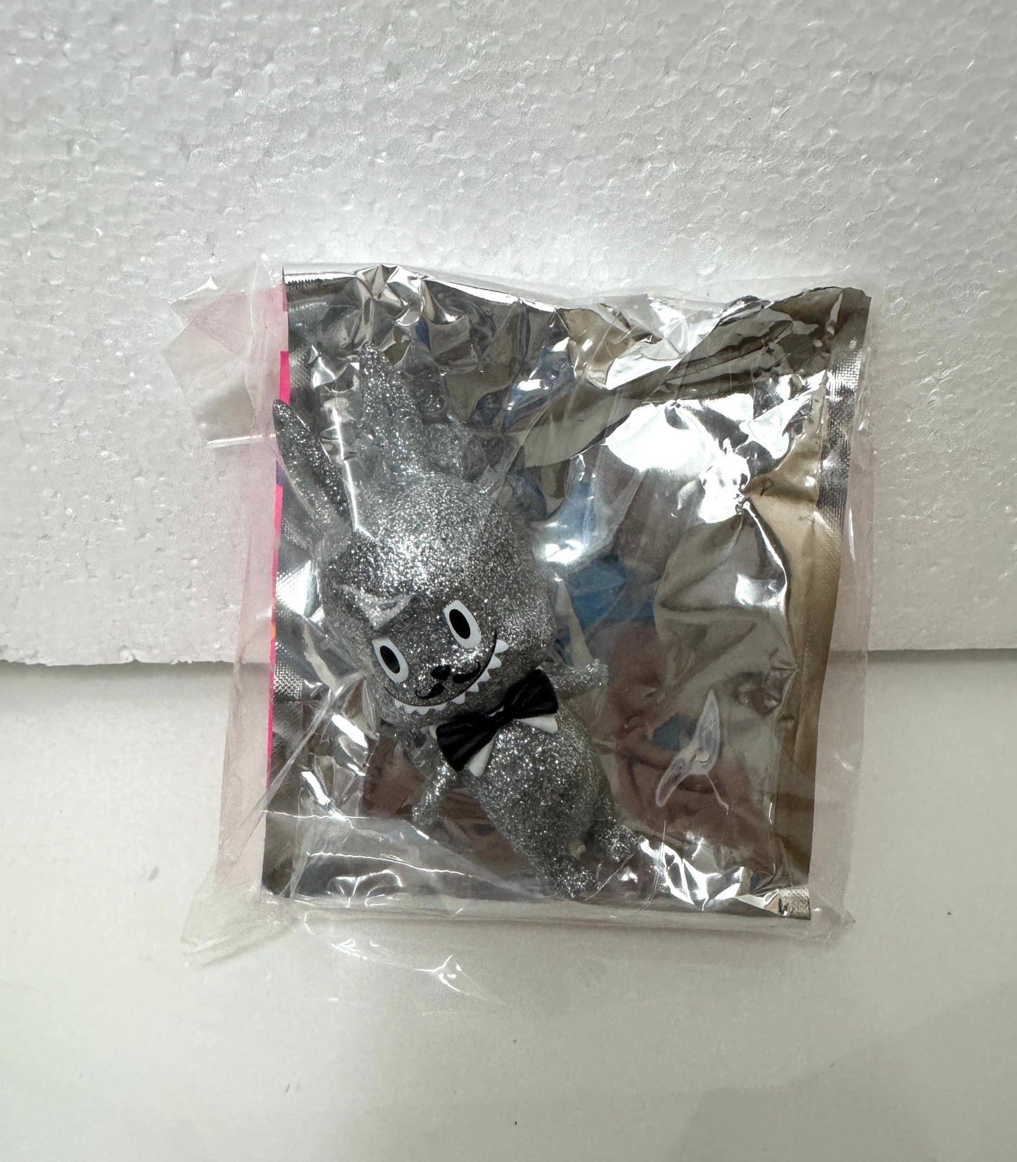 How2work The Little Monster Mini Figure Collection Series 2 | No.11 Labubu Silvermoon Silver with Bowtie - Retired Rare Toy Collection Mystery Blind Box