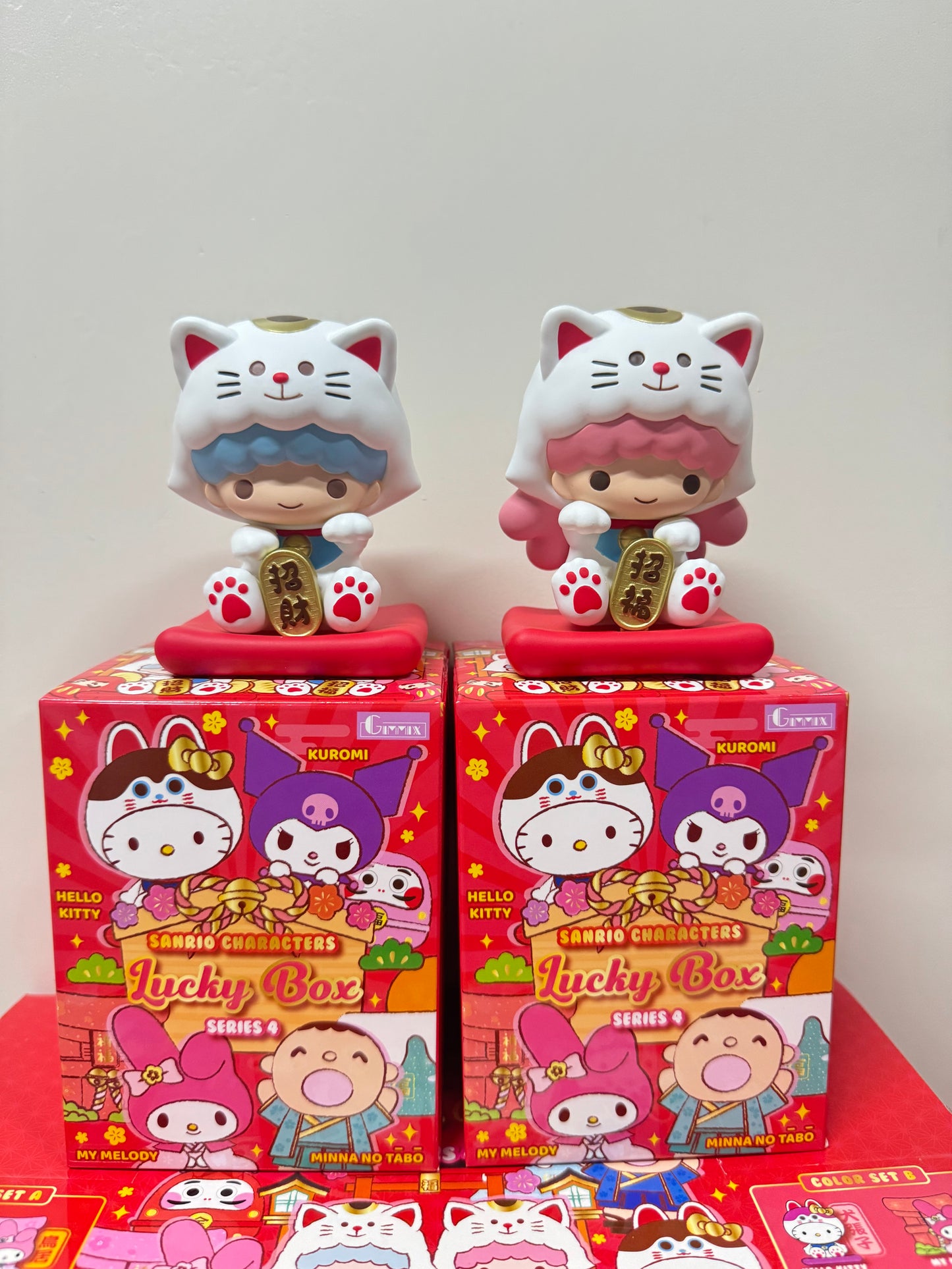 Mystery Blind Box Sanrio Characters Lucky Box | Series A Litte Twin Stars Meneki Lucky Cat - Kawaii Collectable Toys