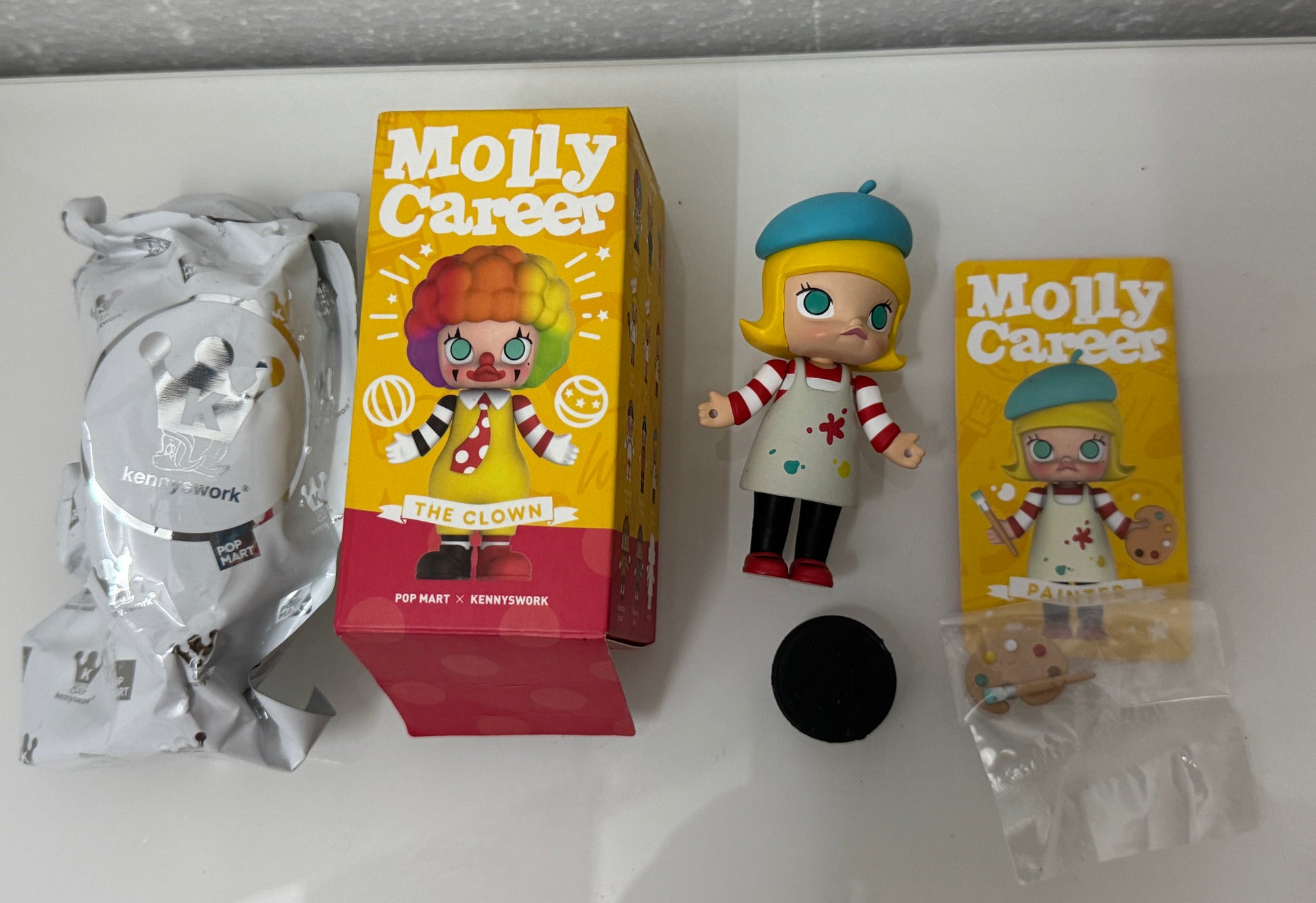 Kenny Wong Molly Characters | Molly Career Painter - Retired Rare Toy Collection Mystery Blind Box