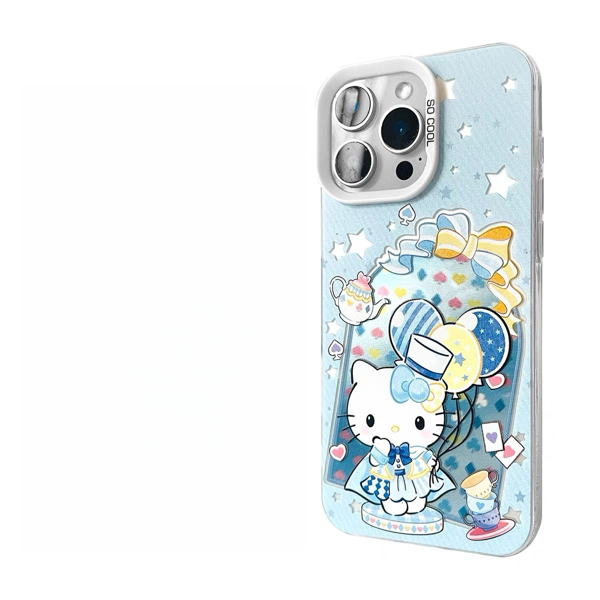 Japanese Cartoon Sanrio Alice In Wonderland Laser Case | Hello Kitty My Melody Kuromi Cinnamoroll Hangyodon Wish Me Mell 6 Styles - iPhone Case 11 12 13 14 15 16 16e 17 17e Pro Promax