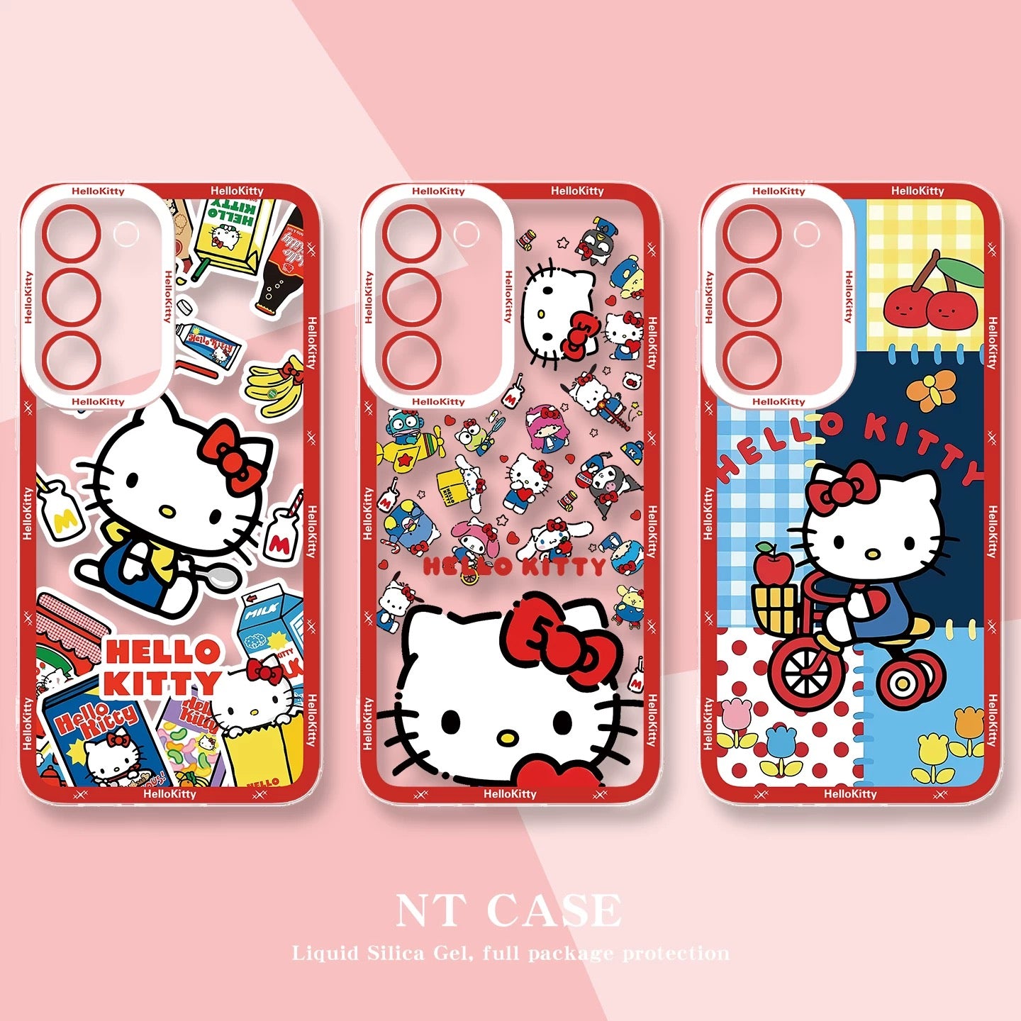 Japanese Cartoon Hello Kitty | Vintage Kitty Red Version - Phone Case Samsung Galaxy S26 S25 S24 S23 S22 S21 FE Ultra Edge