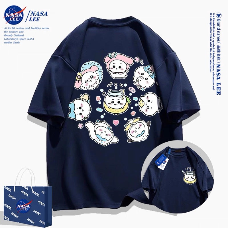 Japanese Cartoon ChiiKawa Casual Style T-Shirt Series | Sanrio Chiikawa Hachiware Momonga - Kawaii Fashion Items