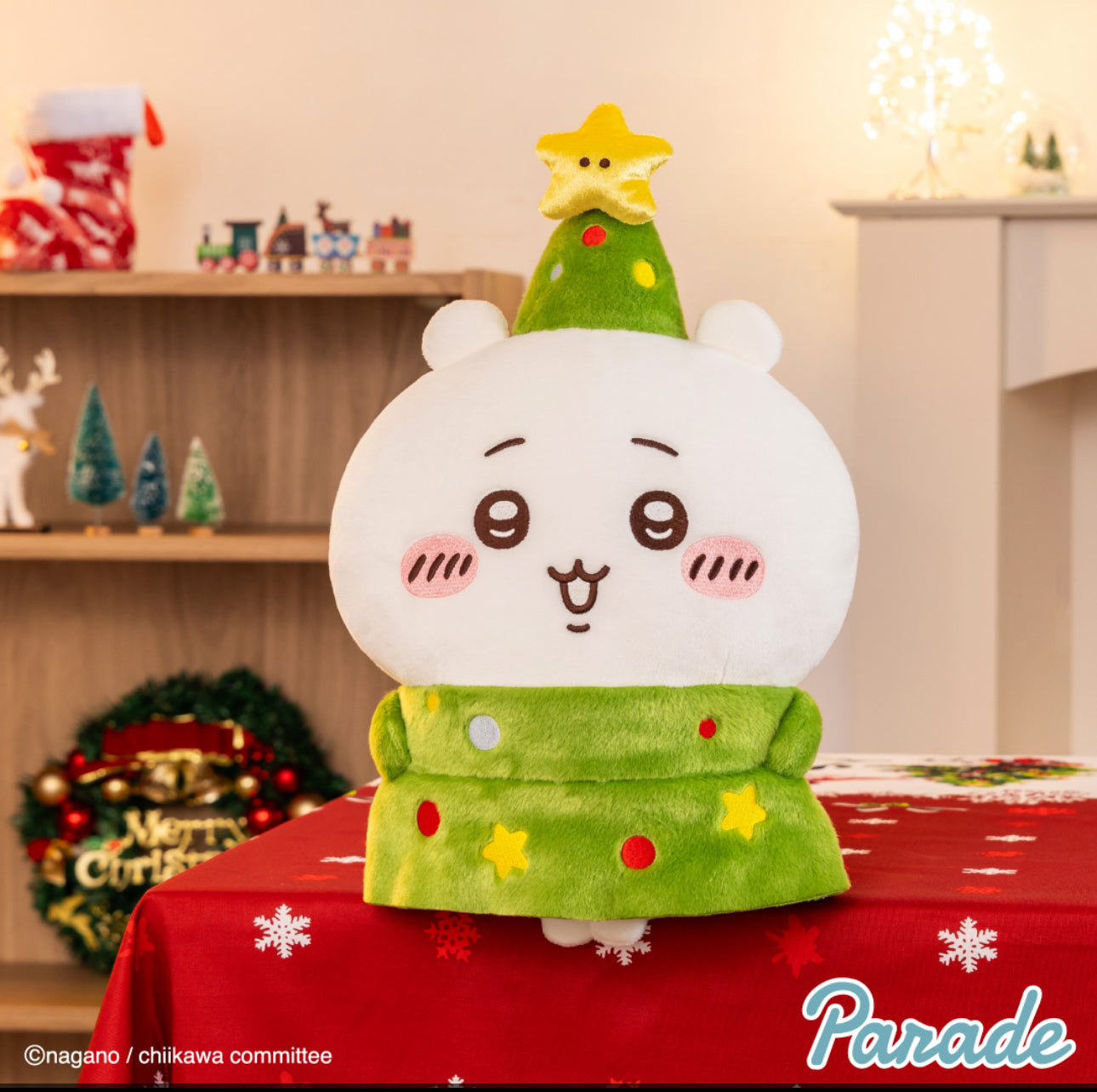 Japan ChiiKawa Prize | 2024 Merry Christmas Chiikawa Hachiware Usagi Plush Doll - Kawaii items Room Decoration doll