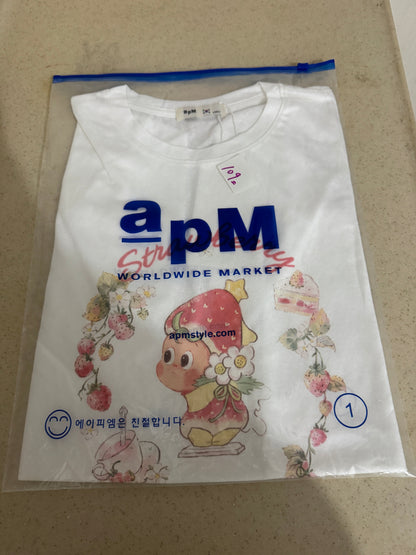 Korean Fashion Cute Cartoon Style T-Shirt Series | Twinkle Twinkle Little Star with Strawberry - Kawaii Fashion Items
