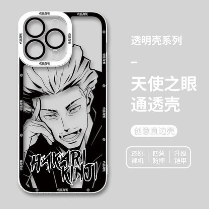 Japanese Anime Jujutsu Kaisen Black & White Drawing Style | Choso Geto Maki Kinji Nobara Hajime Hiromi - iPhone Case PLUS SE2 XS XR X 11 12 13 14 15 16 16e 17 17e Pro Promax 12mini 13mini