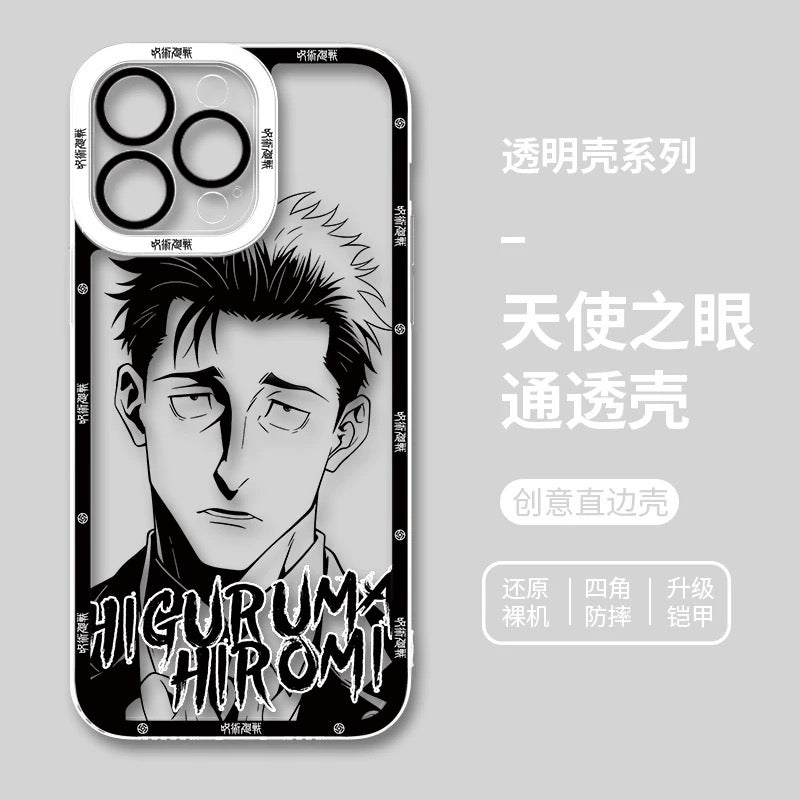 Japanese Anime Jujutsu Kaisen Black & White Drawing Style | Choso Geto Maki Kinji Nobara Hajime Hiromi - iPhone Case PLUS SE2 XS XR X 11 12 13 14 15 16 16e 17 17e Pro Promax 12mini 13mini