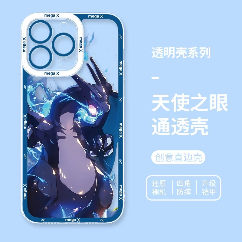 Japanese Cartoon Pokemon Evolution Verison | X Y Charizard - iPhone Case 6 7 8 PLUS SE2 XS XR X 11 12 13 14 15 16 16e Pro Promax 12mini 13mini - KawaiiGiftLand