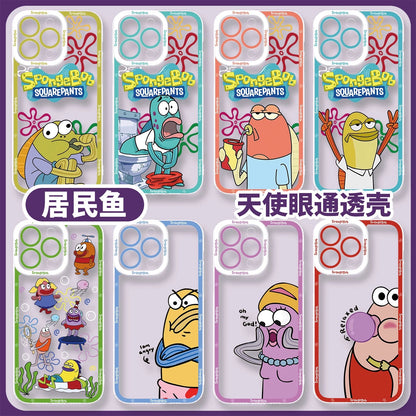 Cartoon Bikini Bottom Buddies Funny Fishes | Dopey Cool Limp Children Lady Fish 8 Styles - iPhone Case PLUS SE2 XS XR X 11 12 13 14 15 16 16e 17 17e Pro Promax 12mini 13mini