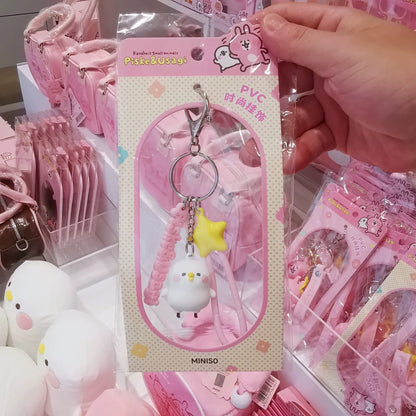 Kanahei X Miniso | Keychain with Star Usagi Piske Pink Rabbit White Chicken - 10cm Kawaii items