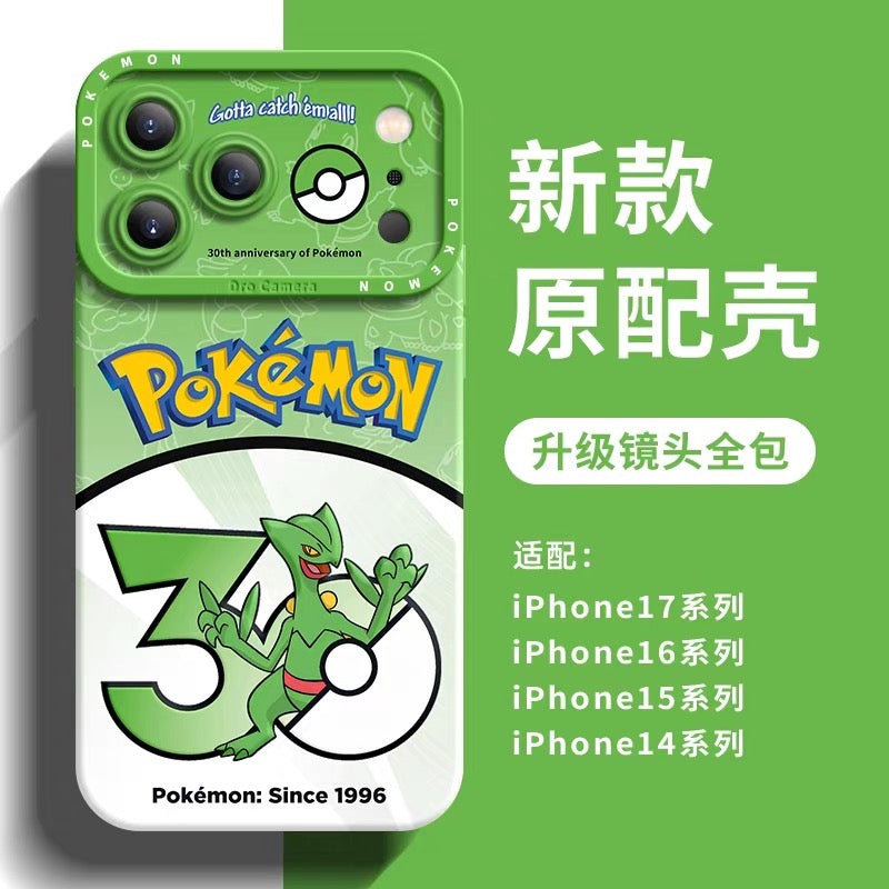 Japanese Cartoon Pokemon Silicone Case Pokemon 30 Anniversary Version Part13 | Sceptile Blaziken Swampert Gardevoir Aggron Salamence Milotic Metagross 8 Styles - Phone Case Samsung Galaxy S26 S25 S24 S23 FE Ultra Edge