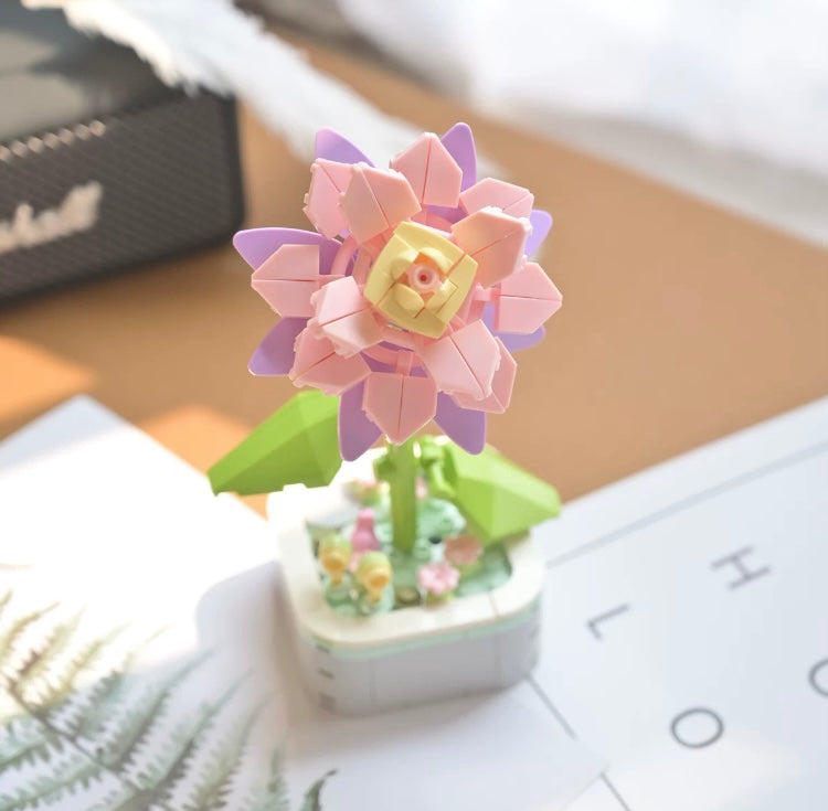 Mini Block Building Flower Series 3 | Lily Flower Camellia Hyacinth - Tiny Particle Assembly DIY Handmade Gift
