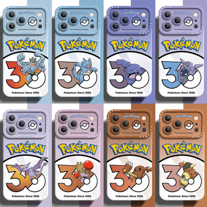 Japanese Cartoon Pokemon Silicone Case Pokemon 30 Anniversary Version Part6 | Machamp Rhydon Muk Cloyster Aerodactyl Hitmonchan Hitmonlee Kangaskhan 8 Styles - Phone Case Samsung Galaxy S26 S25 S24 S23 FE Ultra Edge