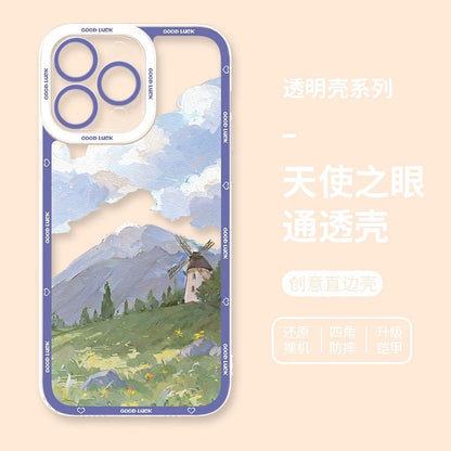 Girlish Fancy Oil Drawing | Pastel World 7 Styles - iPhone Case PLUS SE2 XS XR X 11 12 13 14 15 16 16e 17 17e Pro Promax 12mini 13mini