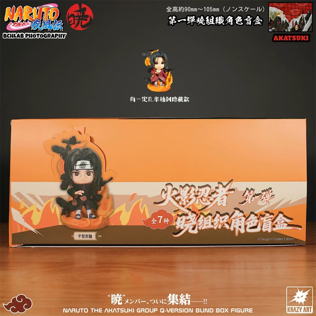Naruto Ninja The Akatsuki Group Q Version Series Part 1 | Naruto Shippuuden Uchiha Itachi Sasori Deidara Tobi Hoshigaki Kisame Zetsu - Figure Collectable Toys Mystery Blind Box