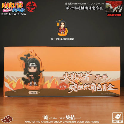 Naruto Ninja The Akatsuki Group Q Version Series Part 1 | Naruto Shippuuden Uchiha Itachi Sasori Deidara Tobi Hoshigaki Kisame Zetsu - Figure Collectable Toys Mystery Blind Box