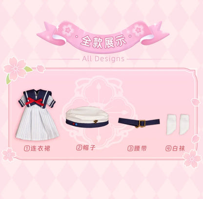 Simon Toys Cosplay Doll Outfits Set Uniform Version | Sailor One Piece Dress Uniform Hight School - Original Outfits 1/12 ob11 11cm BJD Doll Ball Joint Doll