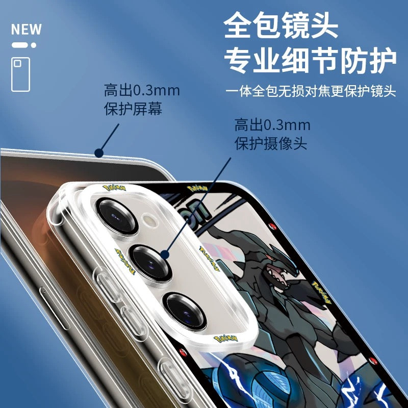 Japan Cartoon Pokemon Mega Evolution Anime | Dialga Kyurem Palkia Reshiram Zekrom - Phone Case Samsung Galaxy S26 S25 S24 S 23 S22 S21 FE Ultra Edge