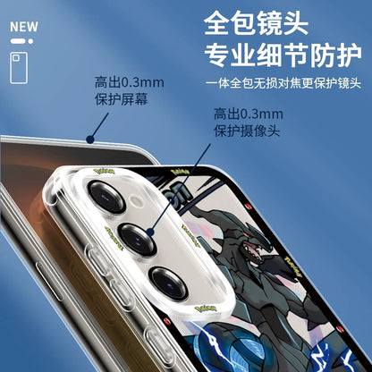 Japan Cartoon Pokemon Mega Evolution Anime | Dialga Kyurem Palkia Reshiram Zekrom - Phone Case Samsung Galaxy S26 S25 S24 S 23 S22 S21 FE Ultra Edge