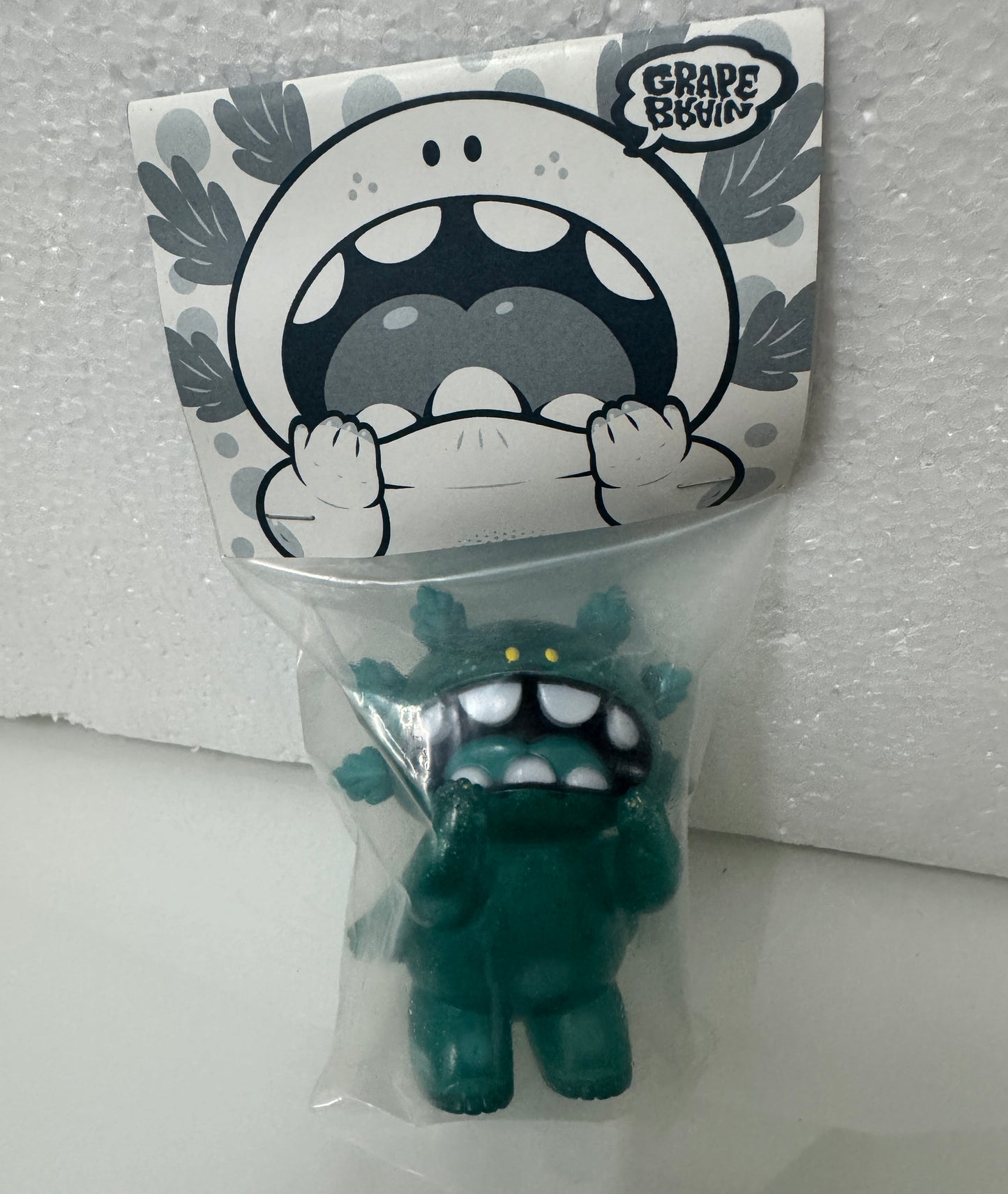 Japan Artist GRAPE BRAIN | Macaroni Jade Green Version - Sofubi Figure Soft Vinyl Rare