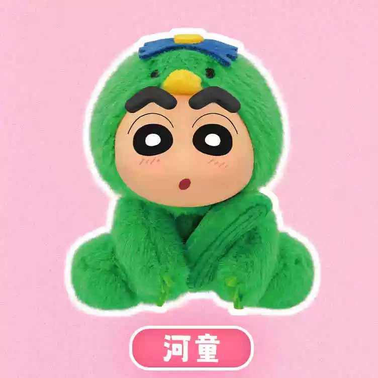 Japanese Cartoon Crayon Shin-chan Cosplay Sitting Series 1 Keychain | Sheep ChocoBi Kappa Rabbit Shiro Monkey Action Kamen - Figure Collectable Toys Mystery Blind Box - KawaiiGiftLand