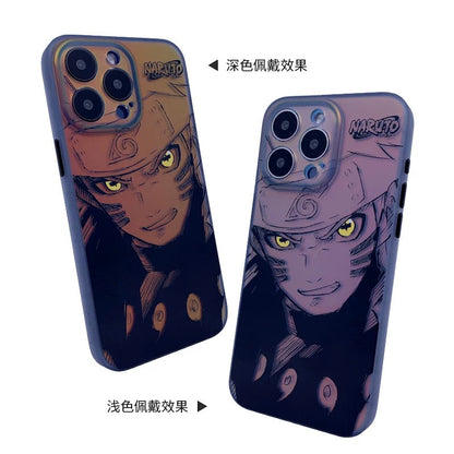 Japanese Anime Naruto Ninja Naruto Shippuuden | Laser Naruto Kurama - iPhone Case 7 8 PLUS XS XR X 11 12 13 14 15 16 Pro Promax SE3 SE2 KawaiiGiftLand