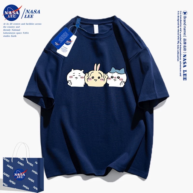 Japanese Cartoon ChiiKawa Casual Style T-Shirt Series | Chiikawa Hachiware Usagi Yeah - Kawaii Fashion Items