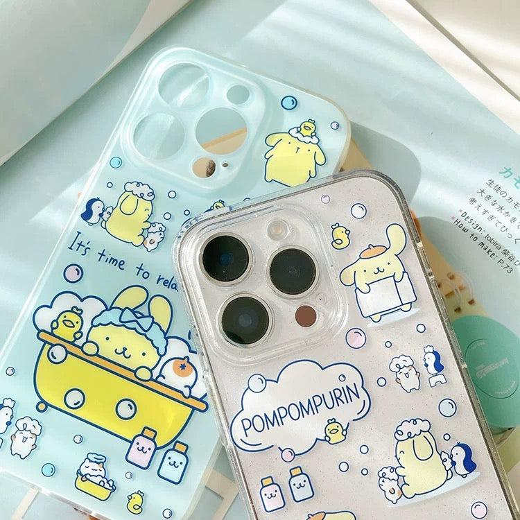 Japanese Cartoon Pompompurin Bathing Clear iPhone Case 7 8 PLUS SE2 XS – KawaiiGiftLand Japanese Cartoon Pompompurin Bathing Clear iPhone Case 7 8 PLUS SE2 XS – KawaiiGiftLand