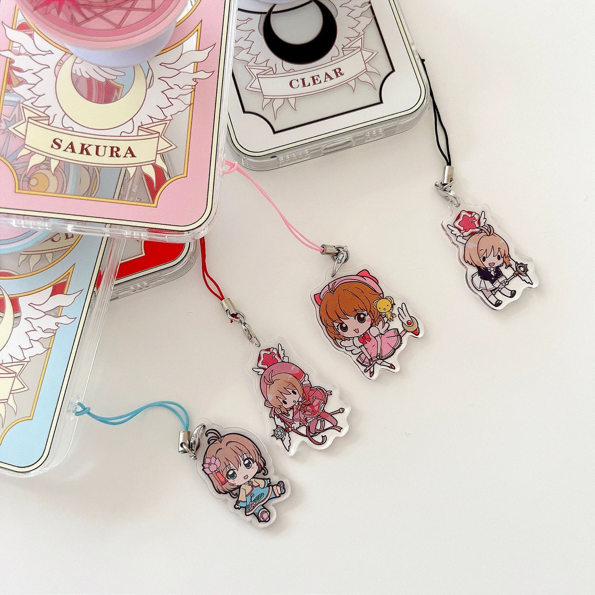 CardCaptorSakura Sakura Clean Card | Black Clear & Clown - iPhone Case XS XR 11 12 13 14 15 16 Pro Promax KawaiiGiftLand