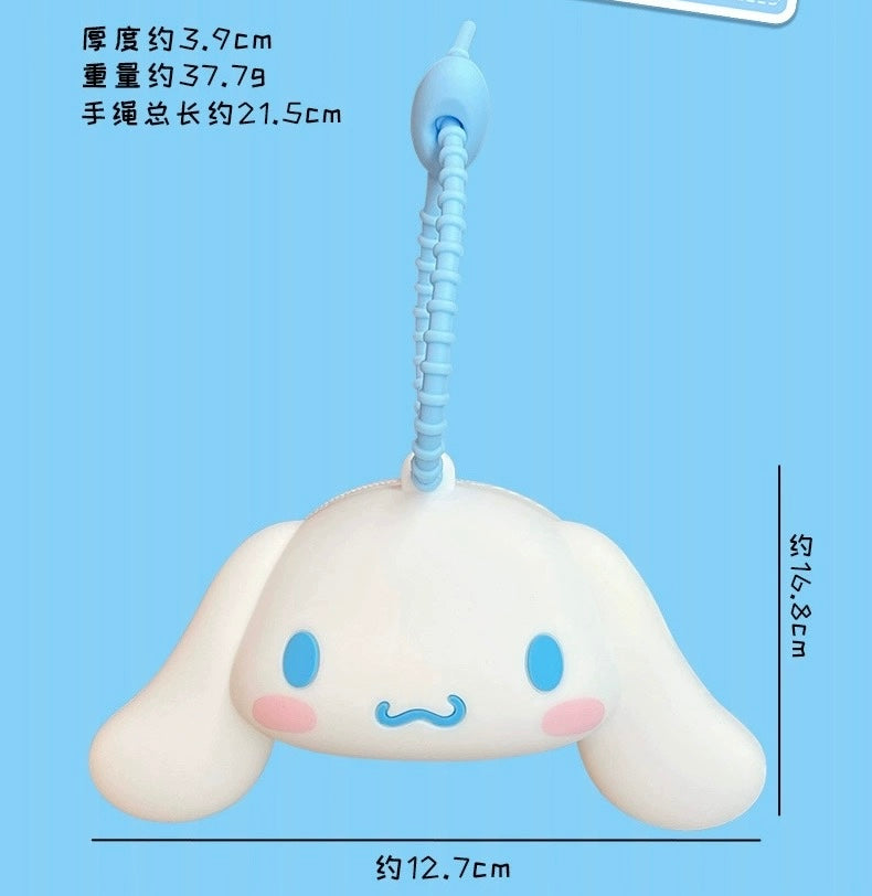 Japan Sanrio Silicone Mini Purse Bag Series 2 | Hello Kitty My Melody Kuromi Cinnamoroll Pompompurin Pochacco Hangyodon - Coin Bag Can put in Airpods EarPhone