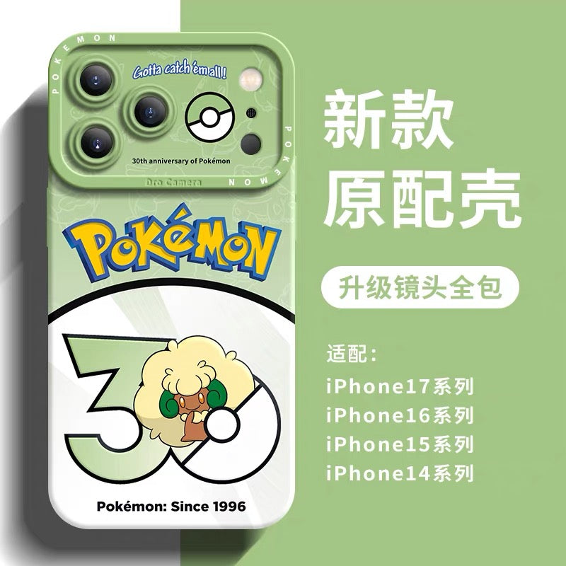 Japanese Cartoon Pokemon Silicone Case Pokemon 30 Anniversary Version Part19 | Jirachi Togekiss Luxray Deoxys Magnezone Rotom Whimsicott Minccino 8 Styles - Phone Case Samsung Galaxy S26 S25 S24 S23 FE Ultra Edge