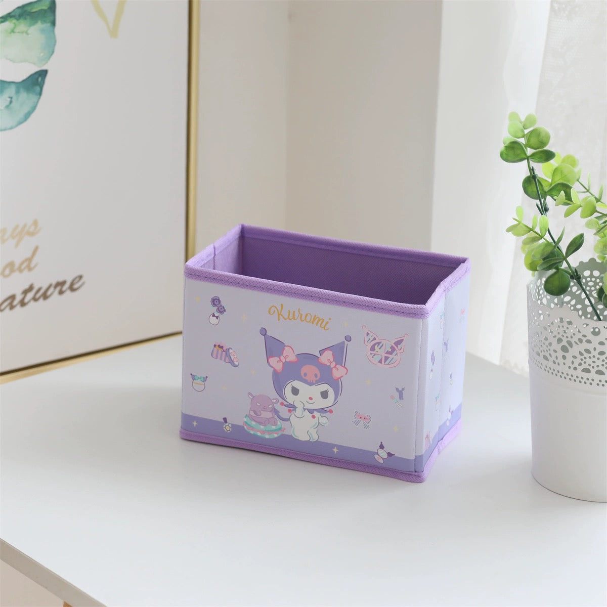 Japanese Cartoon Bedroom Storage Box | Hello Kitty My Melody Kuromi Little Twin Stars Cinnamoroll Pompompurin Pochacco Keroppi Hangyodon Tuxedosam - Bedroom Girl Gift