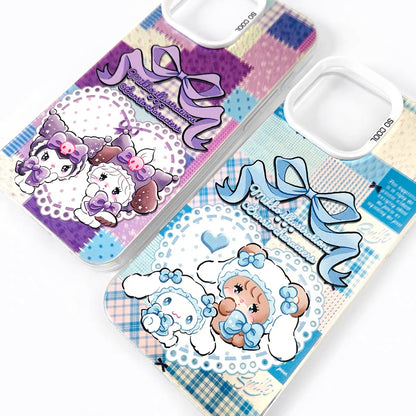 Japanese Cartoon Sanrio X Mikko Laser Case | Hello Kitty My Melody Kuromi Cinnamoroll 4 Styles - Phone Case Samsung Galaxy S26 S25 S24 S23 S22 S21 FE Ultra Edge
