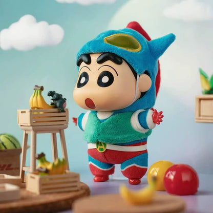 TopToy X Crayon Shin-chan Cosplay Party Part 1 Series Limited | ChocoBi Shiro Action Kamen Buriburi Elephant - Vinyl Face Plush Doll Figure Keychain Collectable Toys Mystery Blind Box - KawaiiGiftLand
