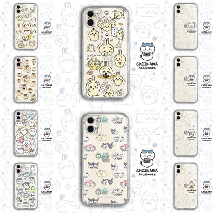 Japanese Cartoon Chiikawa Clean Case | Happy Fun Part2 Sanrio - Phone Case Samsung Galaxy S26 S25 S24 S23 S22 S21 FE Ultra