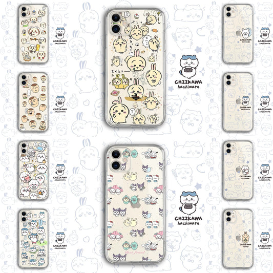 Japanese Cartoon Chiikawa Clean Case | Happy Fun Part2 Sanrio - iPhone Case PLUS SE2 11 12 13 14 15 16 17 Pro Promax 12mini 13mini