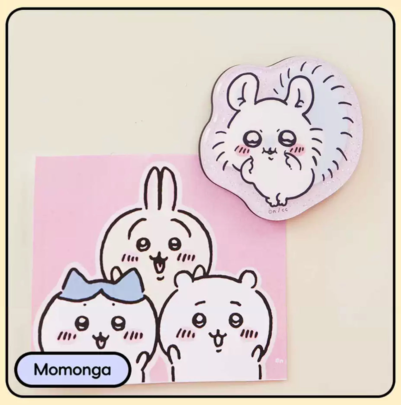 ChiiKawa X Miniso | ChiiKawa Hachiware Usagi Momonga Kurimanju Rakko Magnet with Card - Kawaii Item Cute Accessories