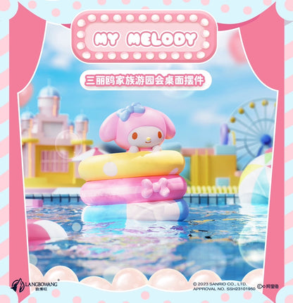 Top Toy x Sanrio Characters Amusement Park Desk Items | Hello Kitty My Melody Kuromi Cinnamoroll Pompompurin Pochocca - Collectable Toys Mystery Kawaii Stationery