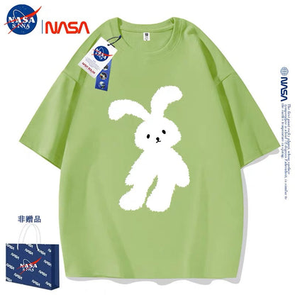 Cute Animals Rabbit Style T-Shirt Series | White Teddy Rabbit Part2 - Kawaii Fashion Items for Child & Adult