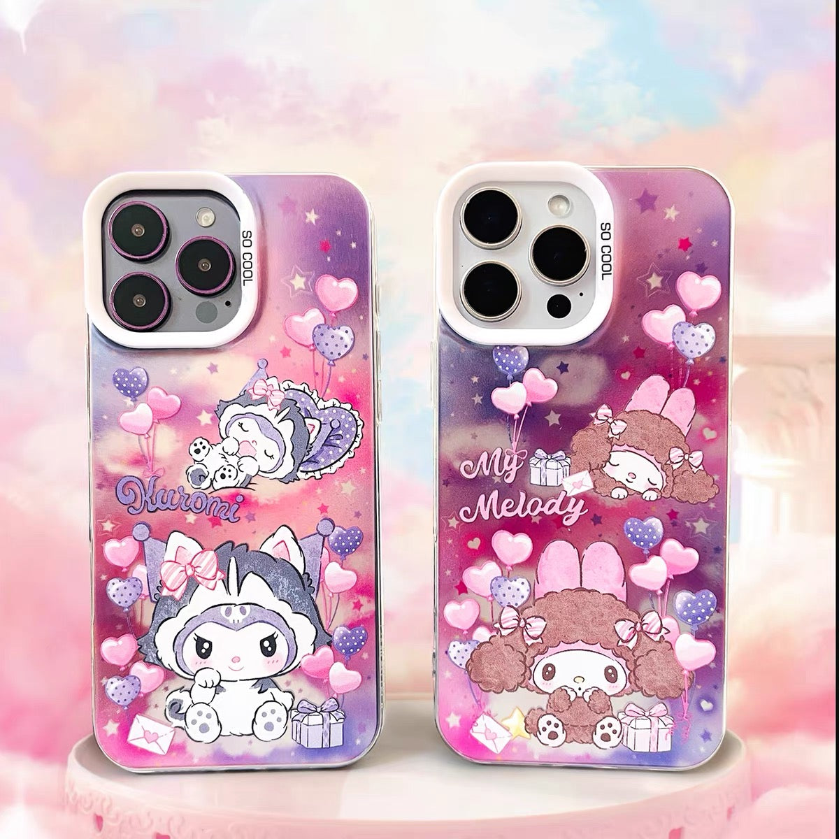 Japanese Cartoon Sanrio Cute Puppy Laser Case | My Melody Kuromi 2 Styles - Phone Case Samsung Galaxy S26 S25 S24 S23 S22 S21 FE Ultra Edge