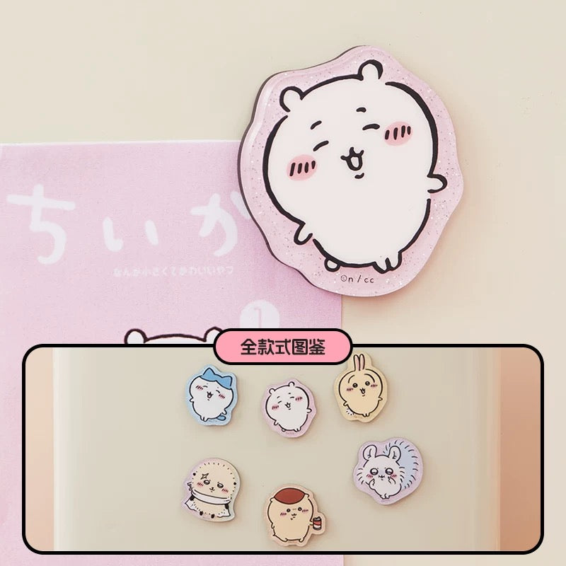 ChiiKawa X Miniso | ChiiKawa Hachiware Usagi Momonga Kurimanju Rakko Magnet with Card - Kawaii Item Cute Accessories