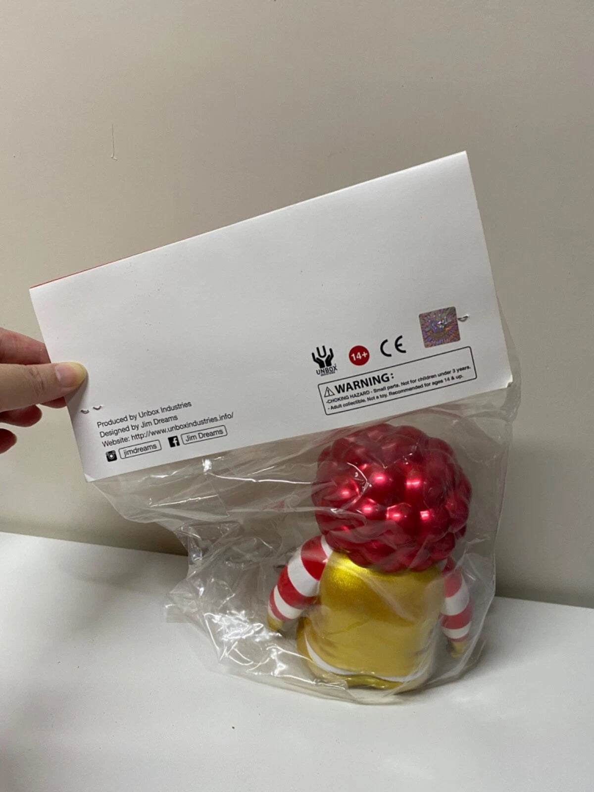 Unbox Jim Dreams Fast Food Chunk Metal Colour Limited edition super rare