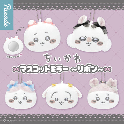 Japan ChiiKawa | ChiiKawa Hachiware Usagi Momonga Crab with Ribbon Cute Plush Doll Mini Mirror Keychain - Kawaii items Room Decoration doll