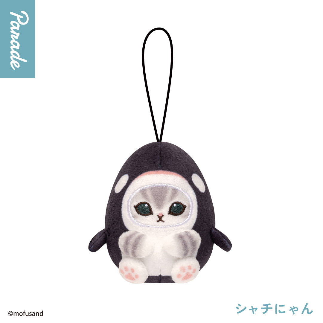 Japan Mofusand Sea Animals Series | Mofusand Cat in Shark Whale Penguin Costume Cute Plush Doll Keychain - Kawaii items Room Decoration Doll