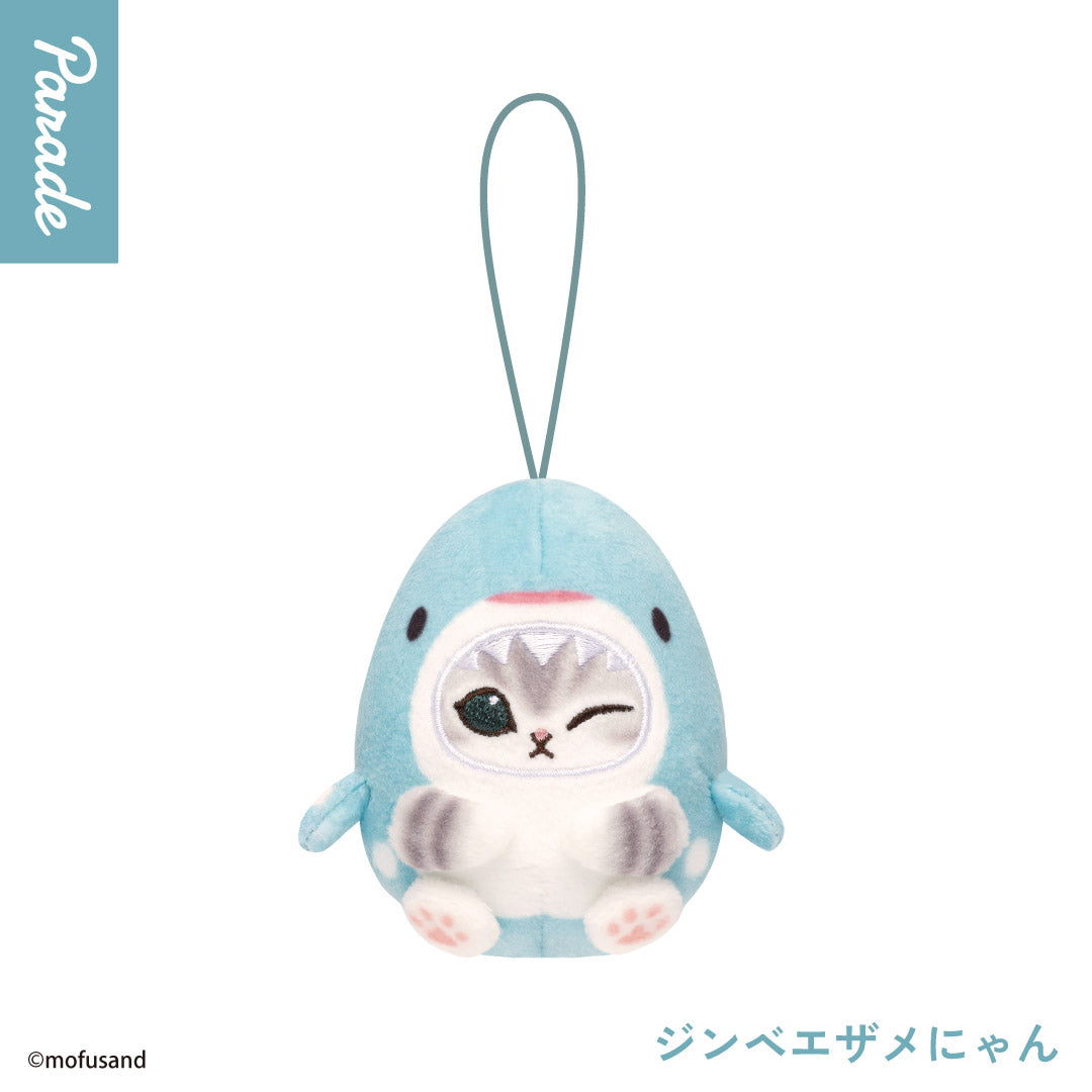 Japan Mofusand Sea Animals Series | Mofusand Cat in Shark Whale Penguin Costume Cute Plush Doll Keychain - Kawaii items Room Decoration Doll