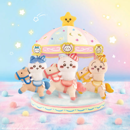 [Pre-order] ChiiKawa ChiiKawa Go Round Limited Series | ChiiKawa Hachiware Usagi Riding Carousel Cute Plush Doll Keychain and Carousel Set - Kawaii items Room Decoration Doll