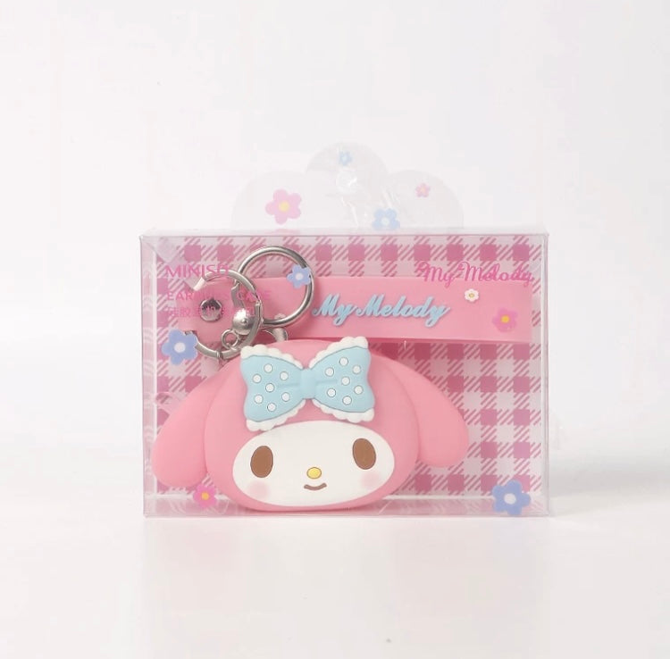 Japan Sanrio Silicone Mini Purse Bag Keychain Lolita Series | My Melody Kuromi Cinnamoroll - Coin Bag Keychain Can put in Airpods EarPhone