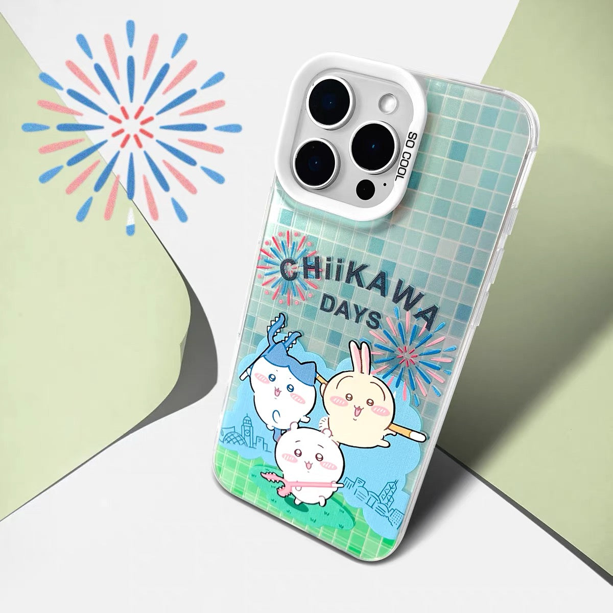 Japanese Cartoon ChiiKawa Chiikawa Day Laser Case | ChiiKawa Hachiware Usagi - iPhone Case 11 12 13 14 15 16 16e 17 17e Pro Promax