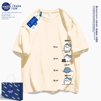 Japanese Cartoon ChiiKawa Casual Style T-Shirt Series | Hachiware Working Time - Kawaii Fashion Items